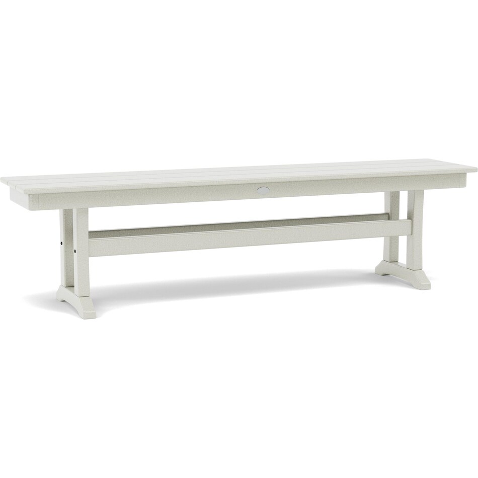 polywood cream standard height bench   