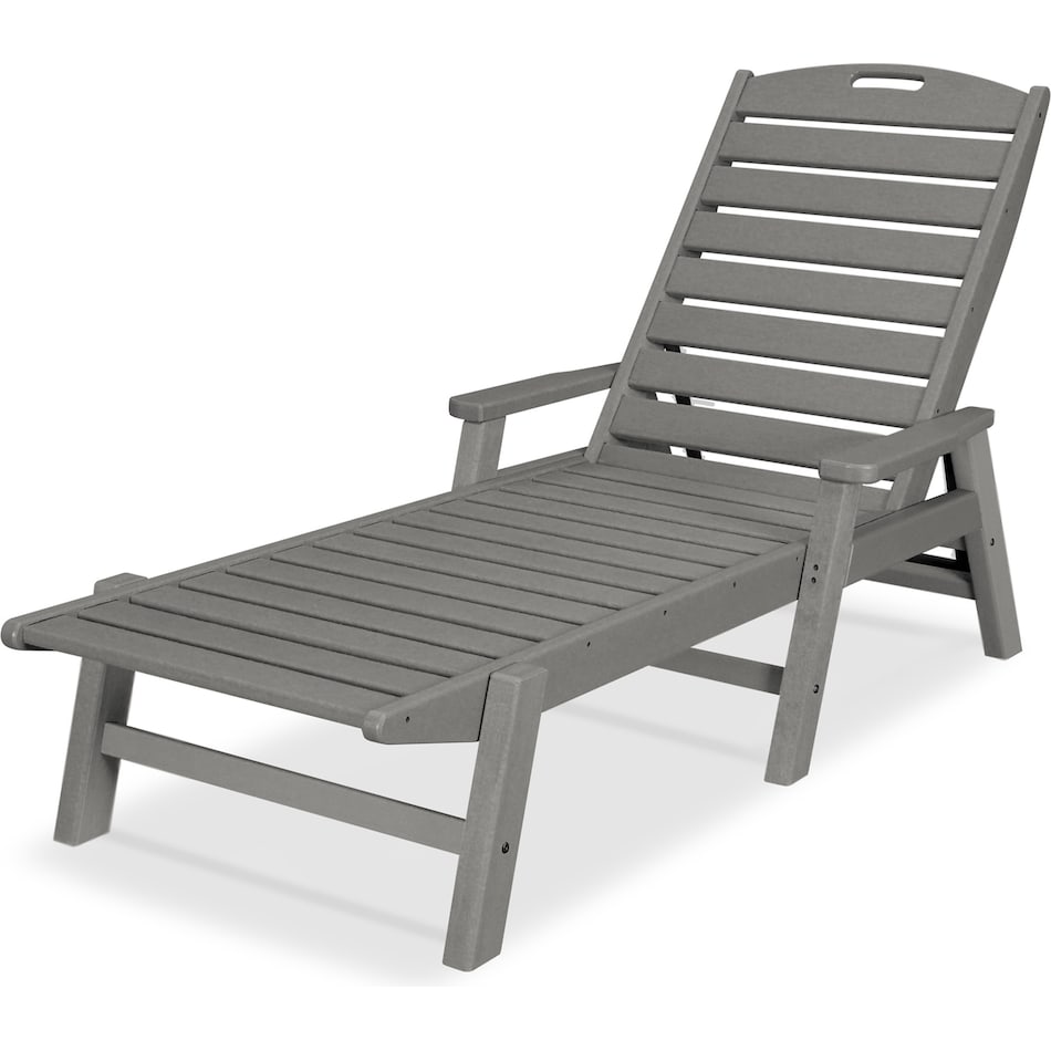 polywood grey chaise   