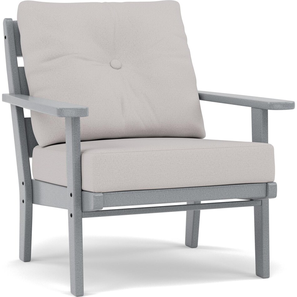 polywood grey club chair pkg  