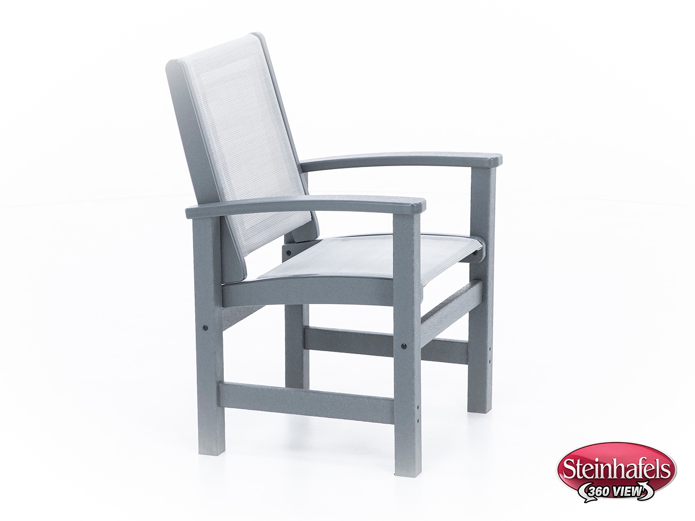 polywood grey standard height arm chair  image   
