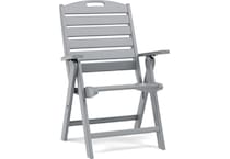 polywood grey standard height arm chair   
