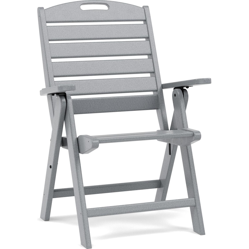 polywood grey standard height arm chair   