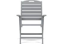 polywood grey standard height arm chair   