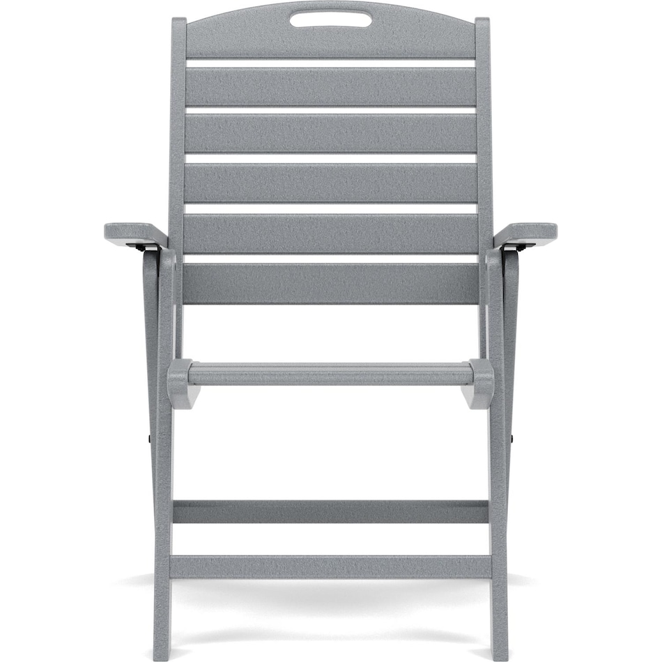 polywood grey standard height arm chair   