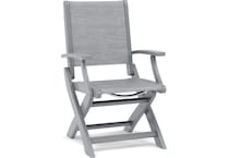 polywood grey standard height arm chair   