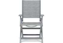polywood grey standard height arm chair   