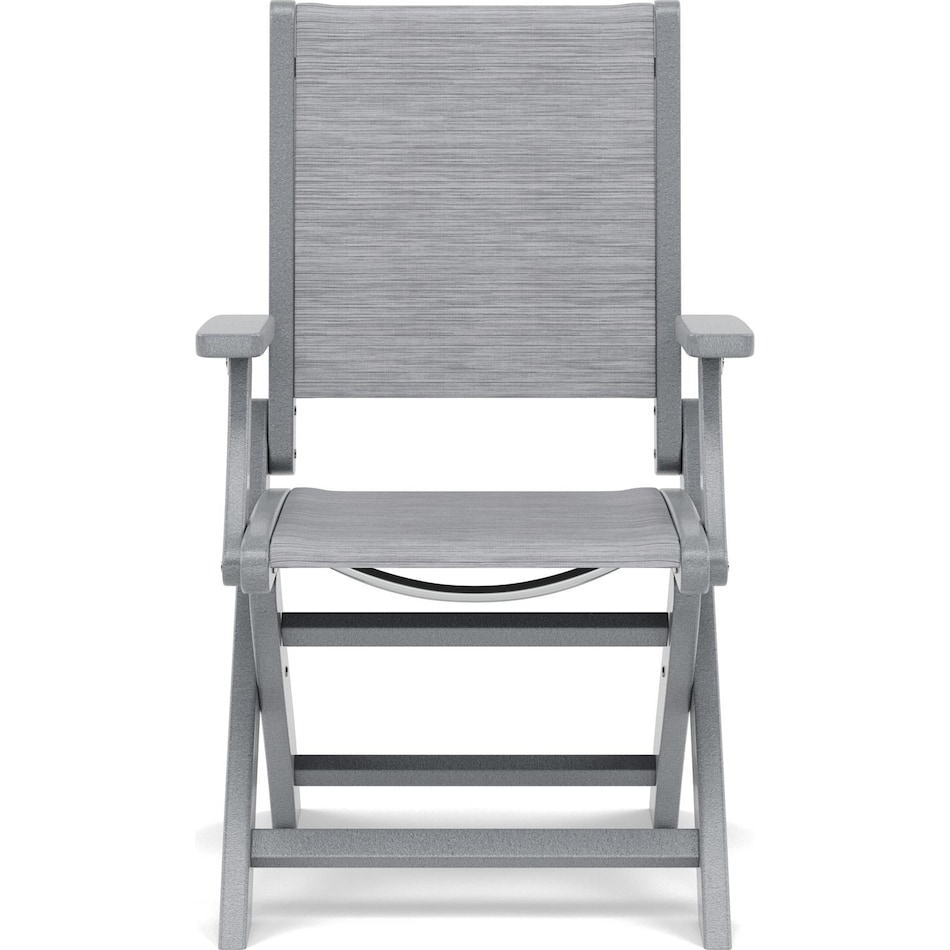 polywood grey standard height arm chair   