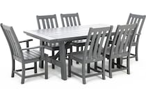 polywood grey standard height arm chair   