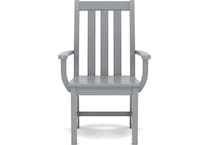 polywood grey standard height arm chair   