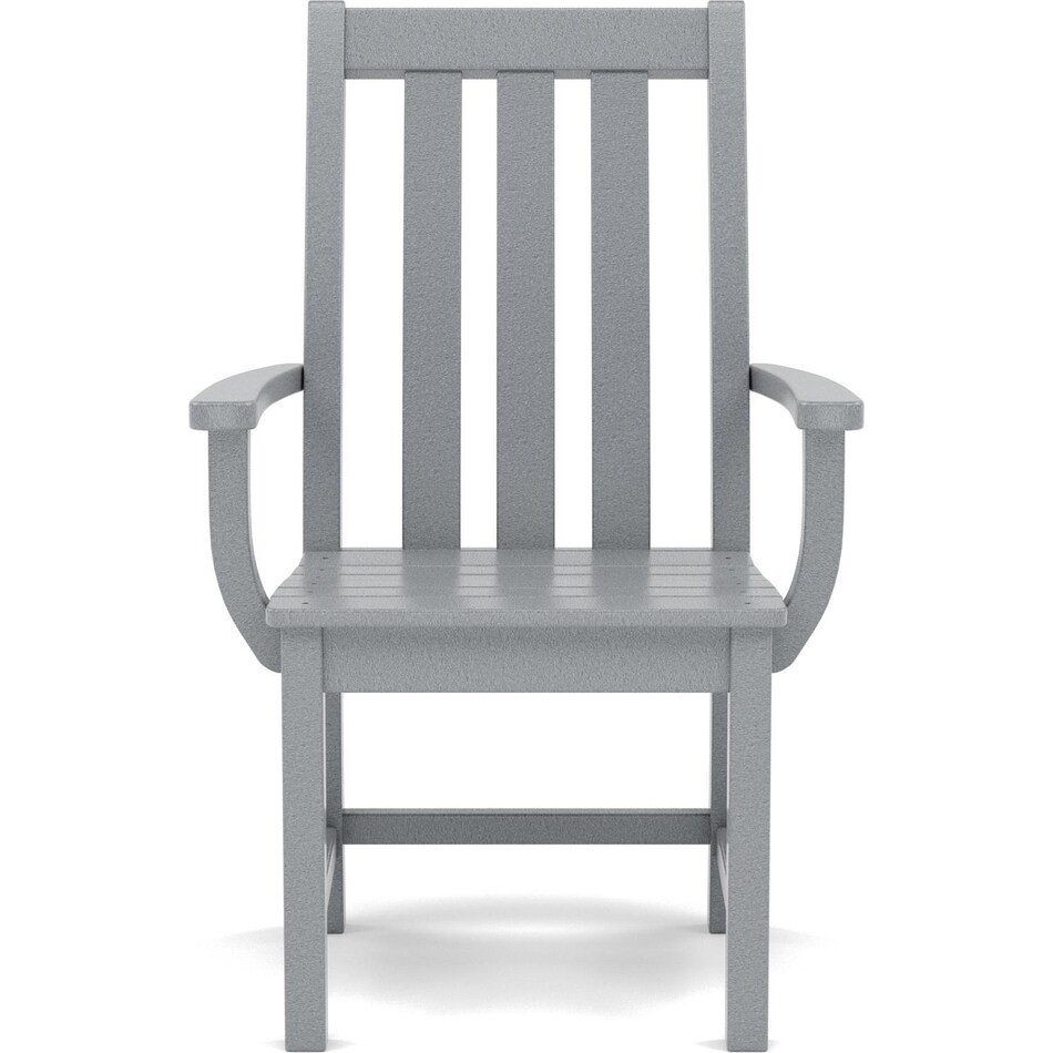polywood grey standard height arm chair   