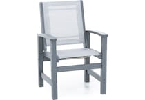 polywood grey standard height arm chair   
