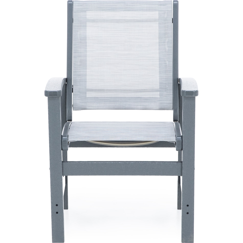 polywood grey standard height arm chair   
