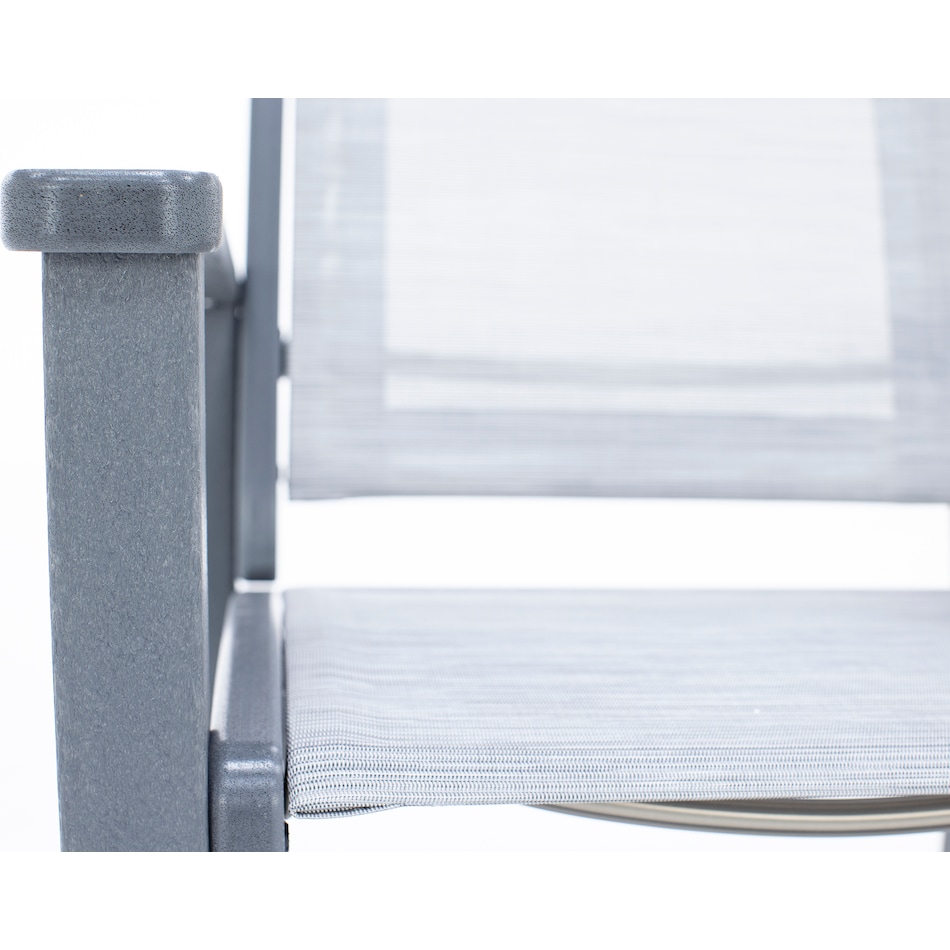 polywood grey standard height arm chair   