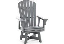 polywood grey standard height arm chair   