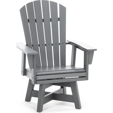 Nautical Swivel Adirondack Dining Chair in Slate Grey