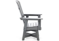 polywood grey standard height arm chair   