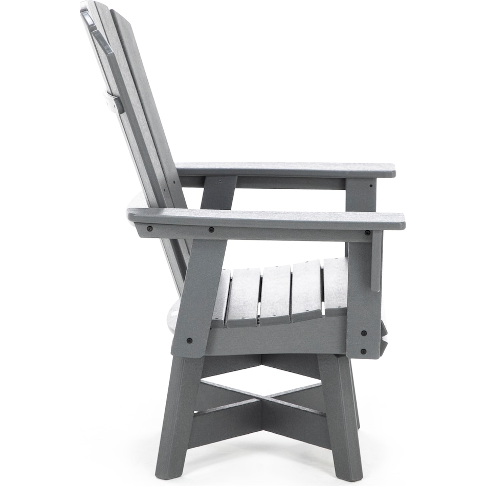 polywood grey standard height arm chair   
