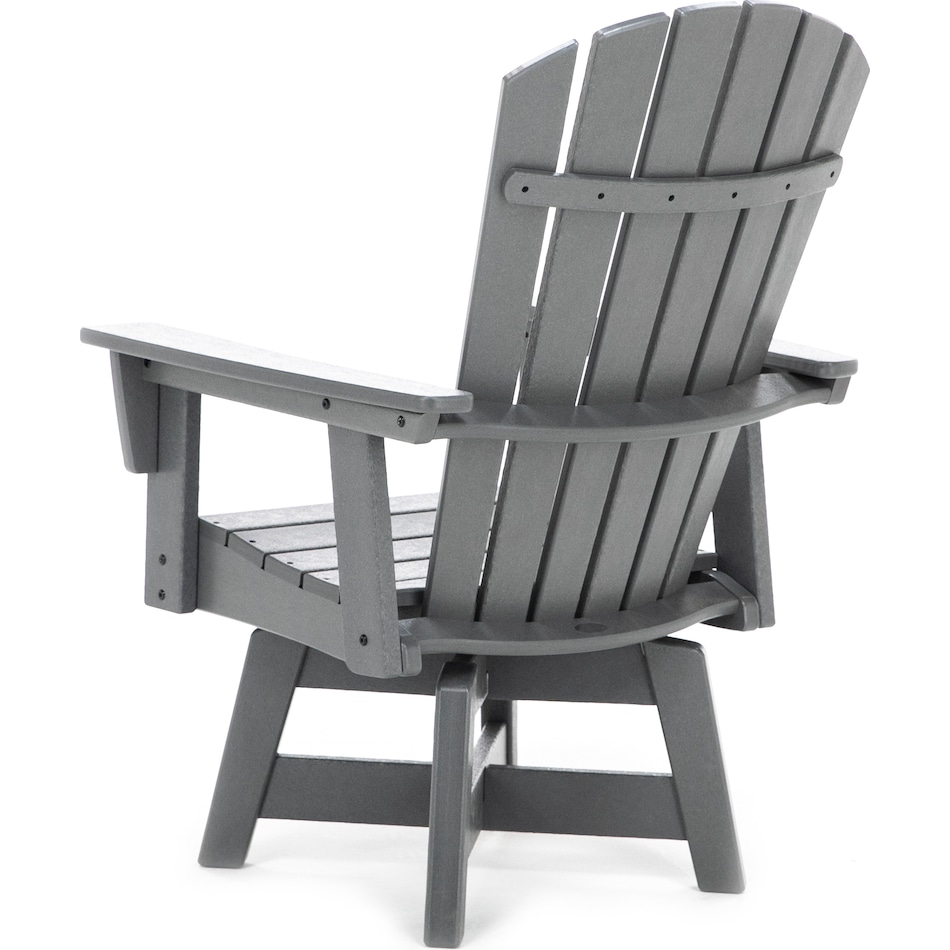 polywood grey standard height arm chair   