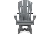 polywood grey standard height arm chair   