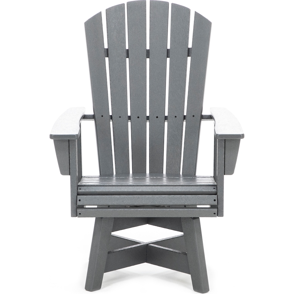 polywood grey standard height arm chair   