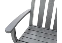 polywood grey standard height arm chair   