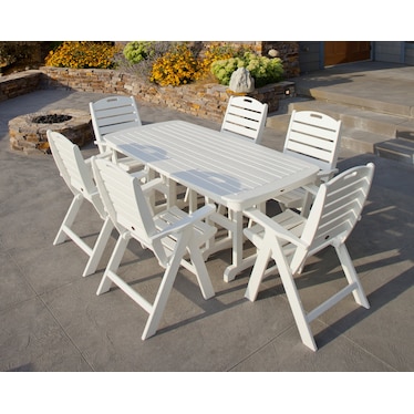 Nautical High Back Folding Arm Chair in Slate Gray