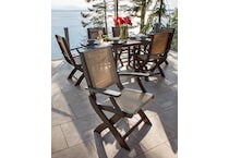 polywood grey standard height arm chair lifestyle image   