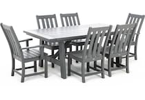 polywood grey standard height arm chair lifestyle image   