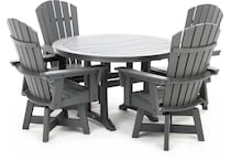 polywood grey standard height arm chair lifestyle image   