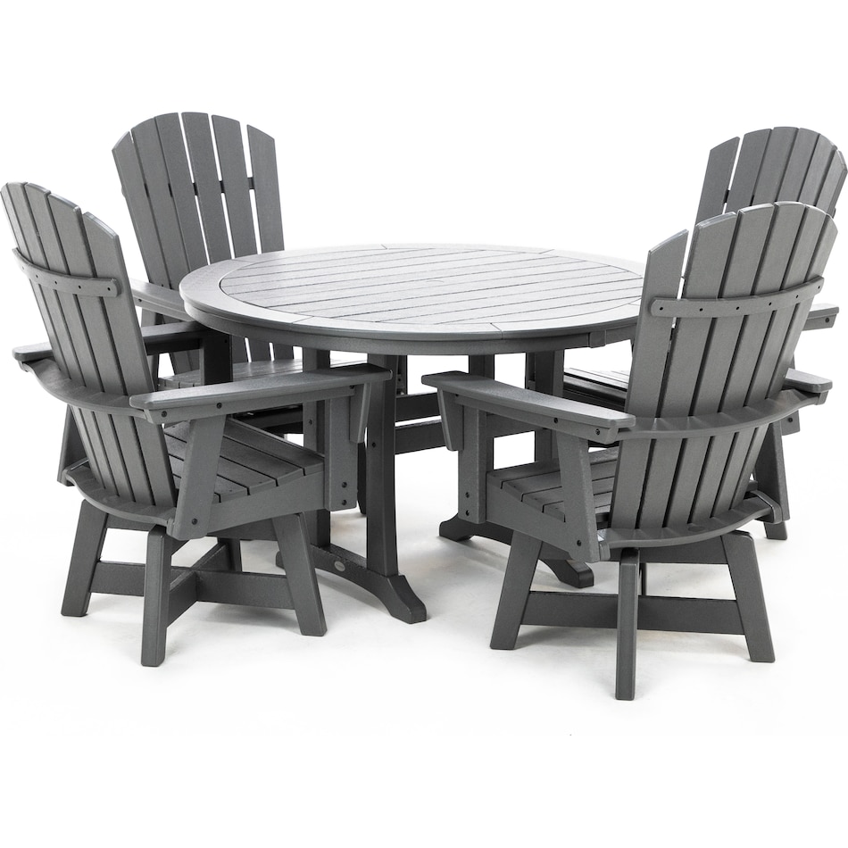 polywood grey standard height arm chair lifestyle image   