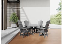 polywood grey standard height arm chair lifestyle image   