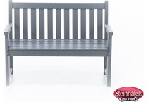 polywood grey standard height bench  image   