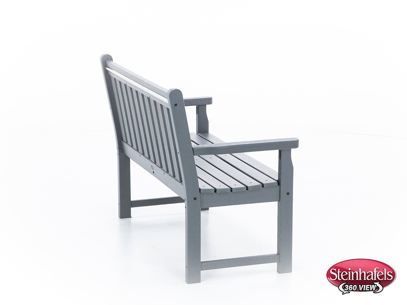 polywood grey standard height bench  image   