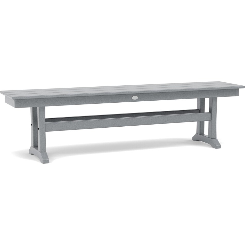 polywood grey standard height bench   