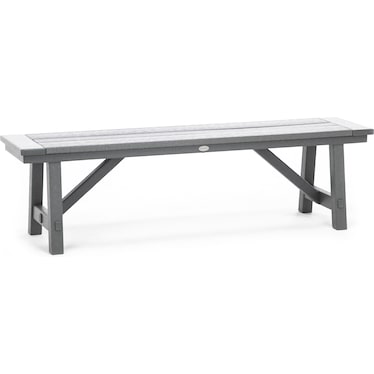 Rustic Farmhouse 60" Backless Bench in Slate Grey