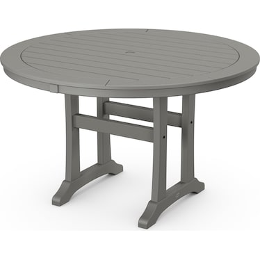 Nautical 48" Round Trestle Dining Table