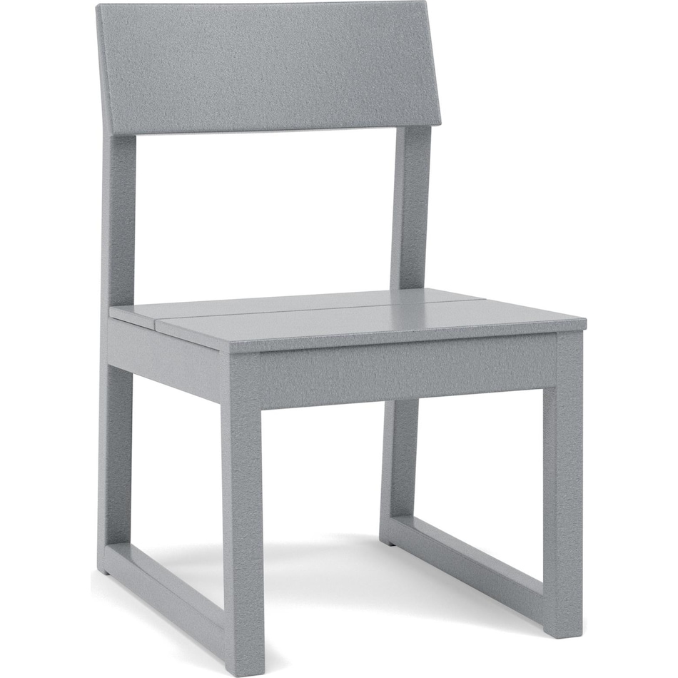 polywood grey standard height side chair   