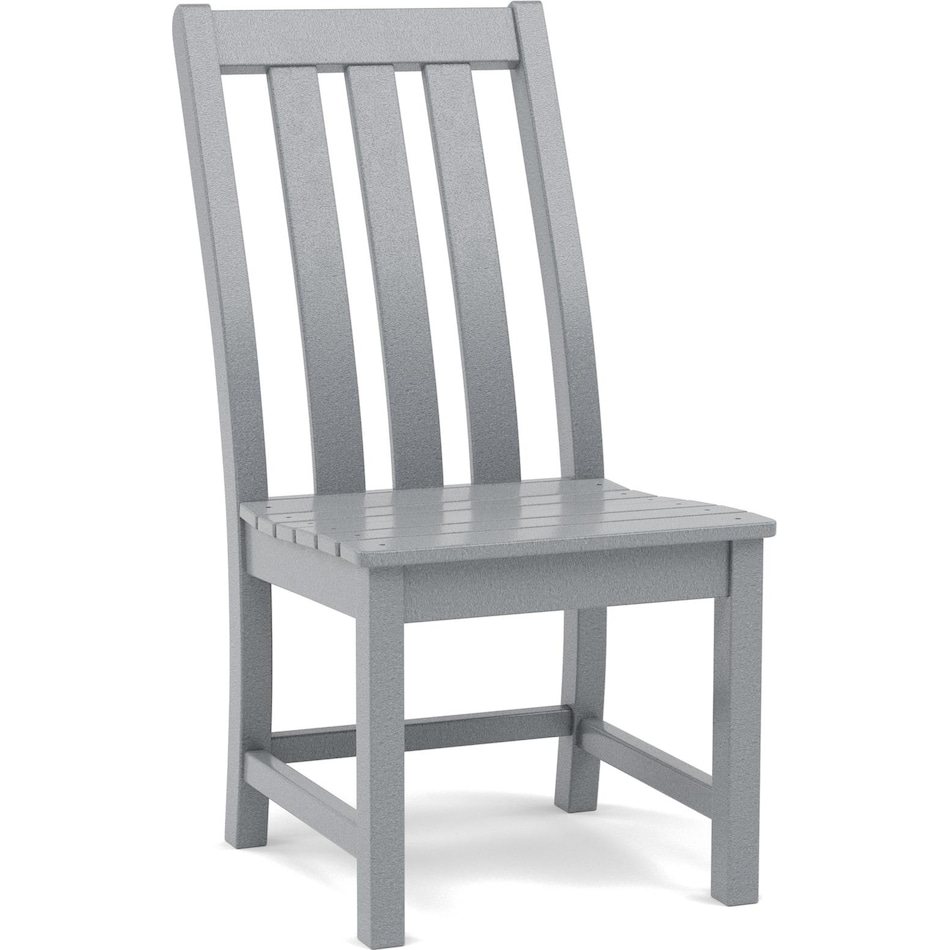 polywood grey standard height side chair   