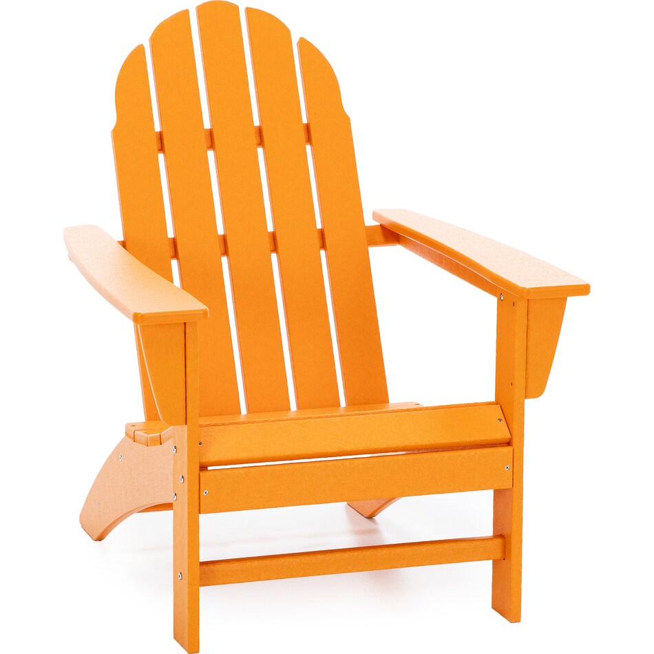 polywood orange adirondack chair   