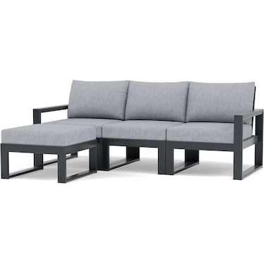 Edge 4-Piece Modular Sofa With Ottoman