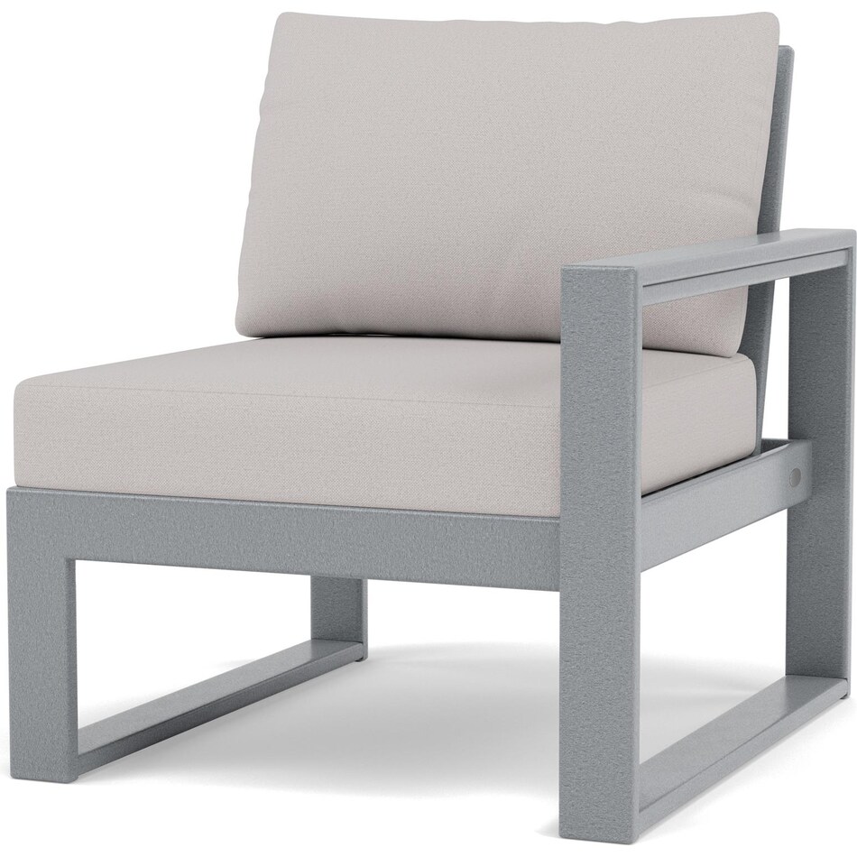 polywood poly slate grey   dune burlap raf chair pkg  