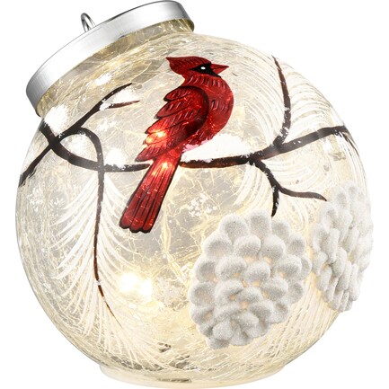 Cardinal Led Ornament 5"W x 4"H