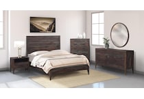 port brown queen bed package pqp  