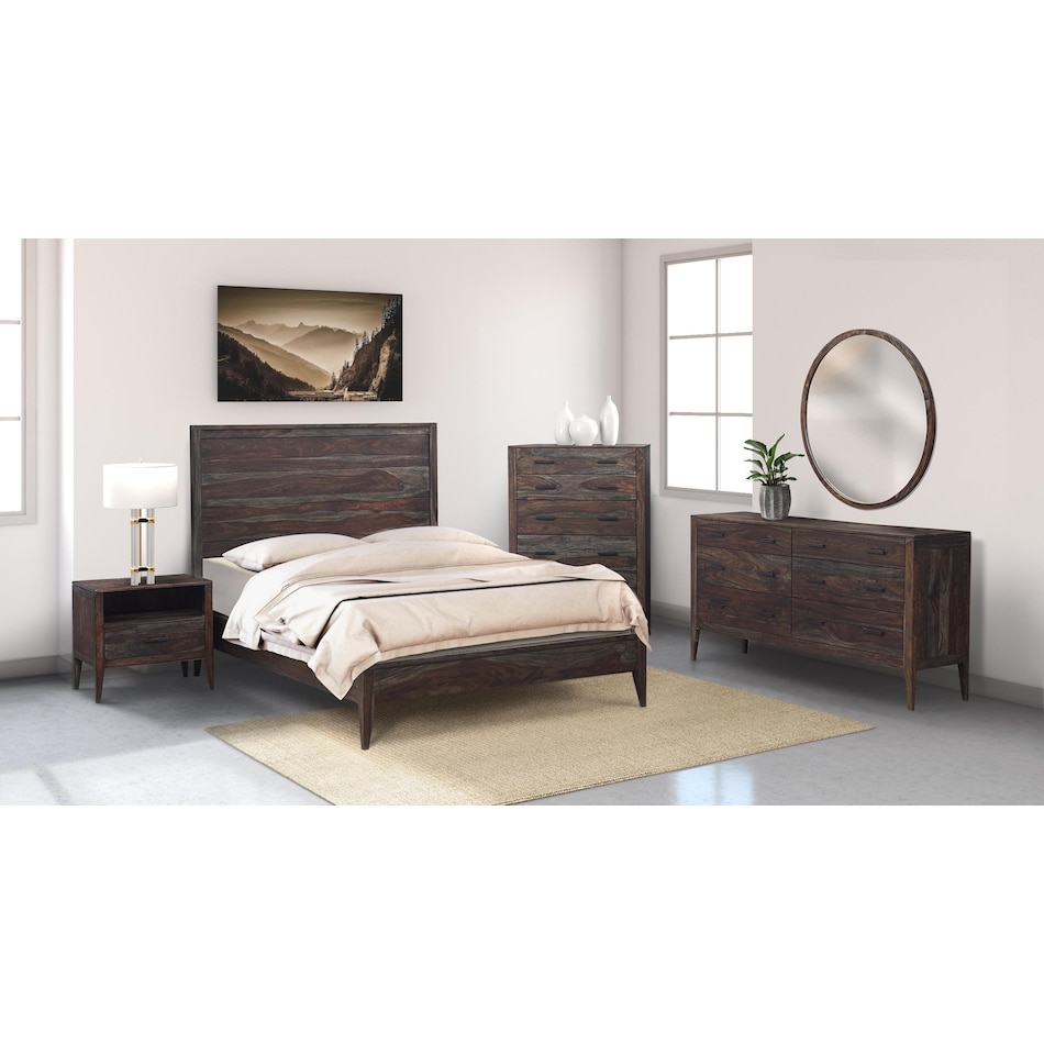 port brown queen bed package pqp  