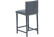 port charcoal inch & over bar seat stool   