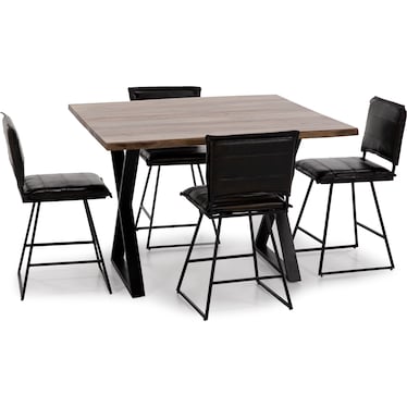 52" Live Edge Square Counter Table