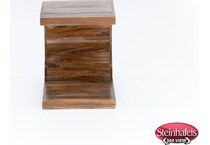 porter design brown end table  image ell  