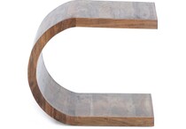 porter design brown end table ell  