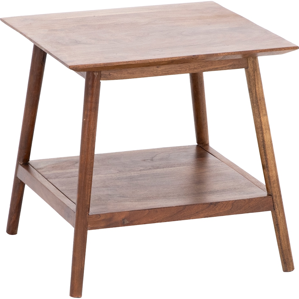 porter design brown end table prt  