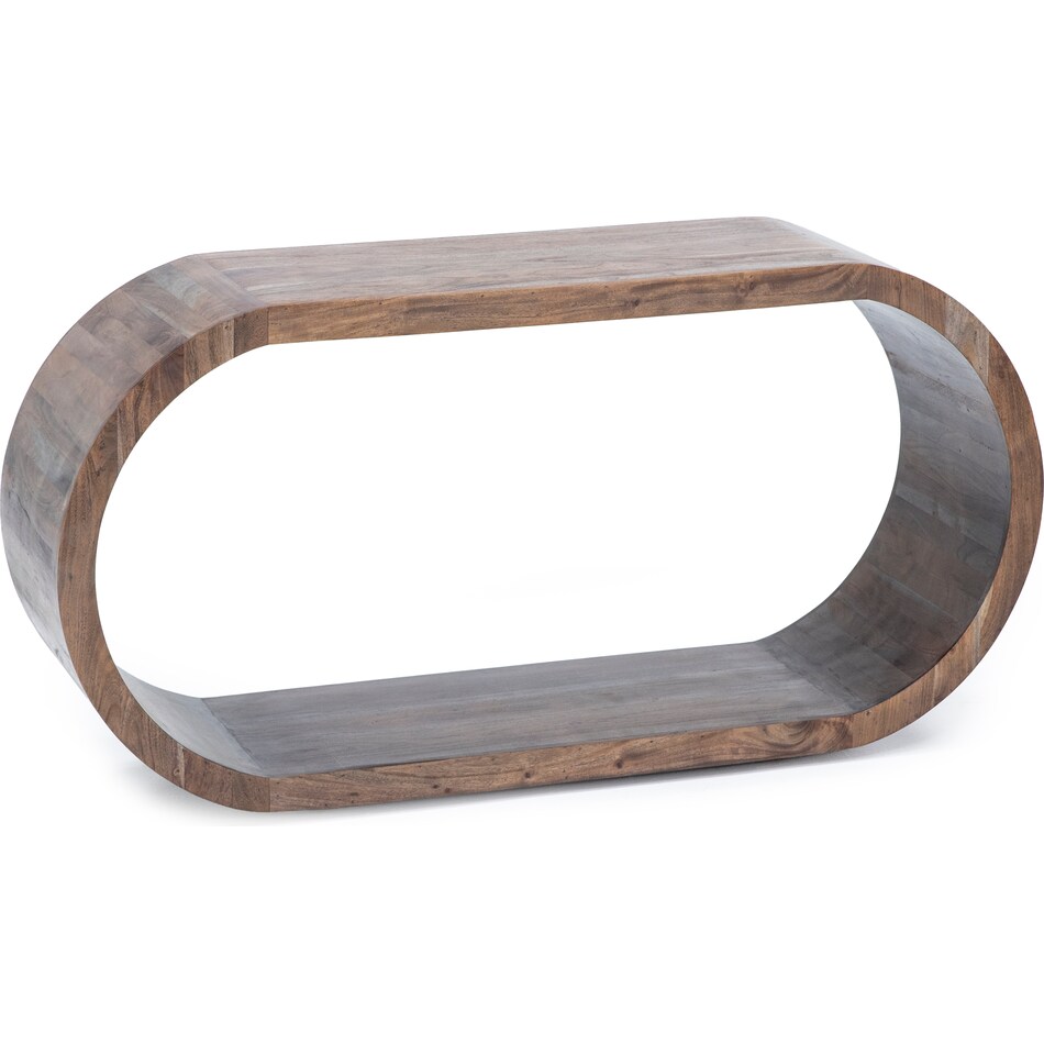 porter design brown sofa table ell  